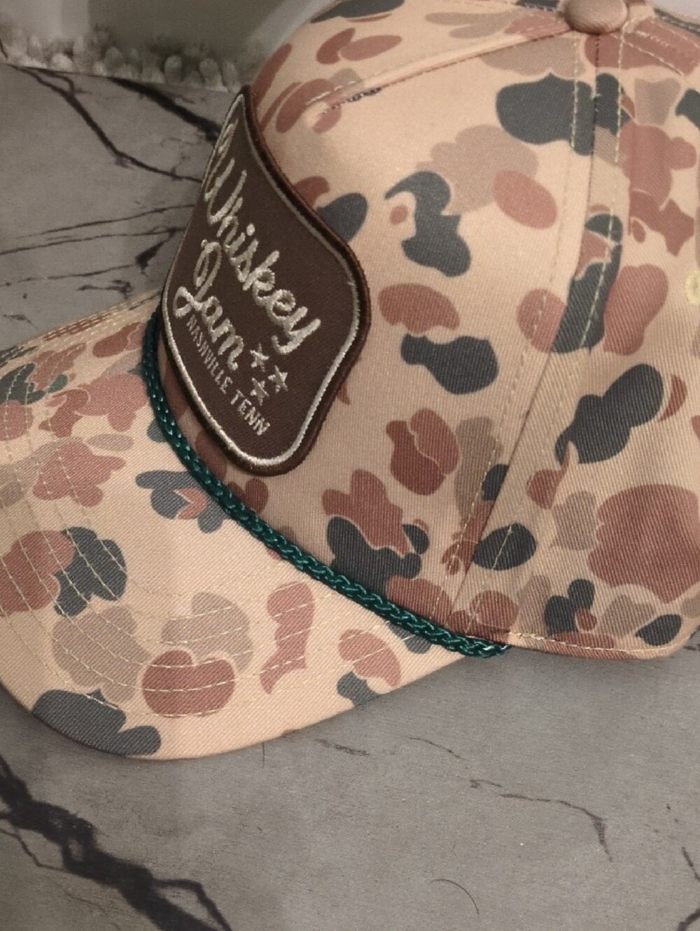 Whiskey Jam Nashville Tenn Camouflage Rope Trucker Hat - Picture 4 of 4